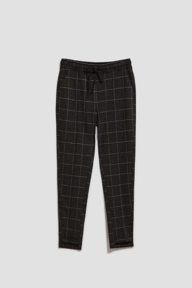 Spodnie w kratę czarne