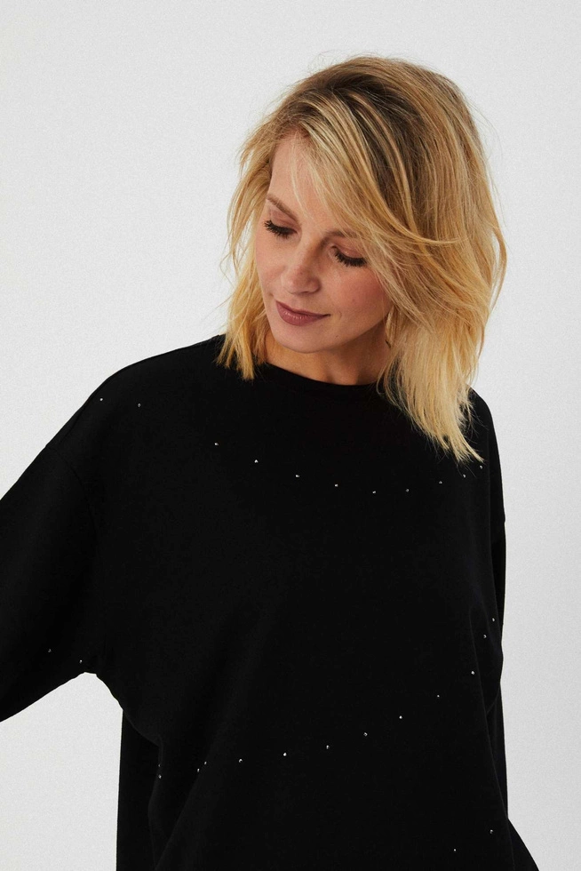 Bluza czarna z dżetami