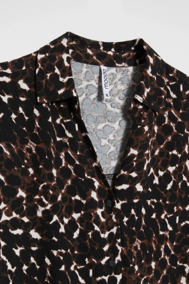 Wiskozowa koszula brązowa