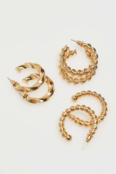 Kolczyki koła - zestaw 3 par