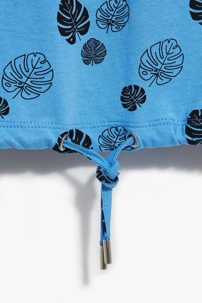 T-shirt z nadrukiem błękitny