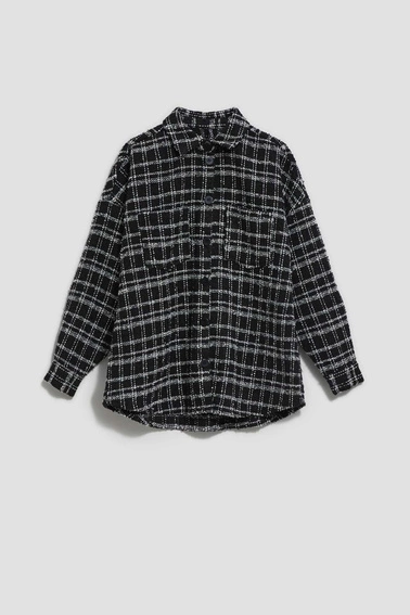 Koszula w kratę czarna