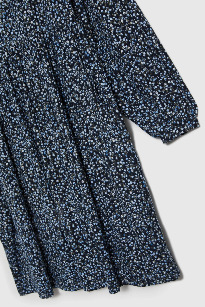 Sukienka w kwiatki granatowa