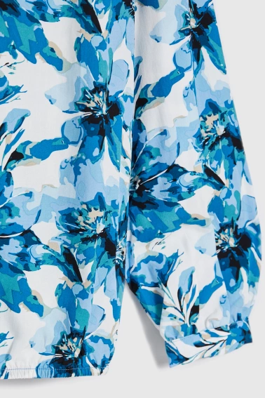 Wzorzysta koszula niebieska