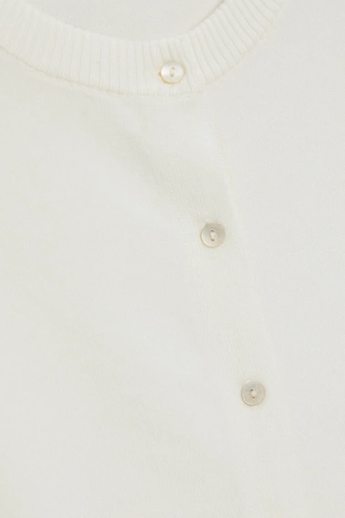 Sweter z krótkimi rękawami biały