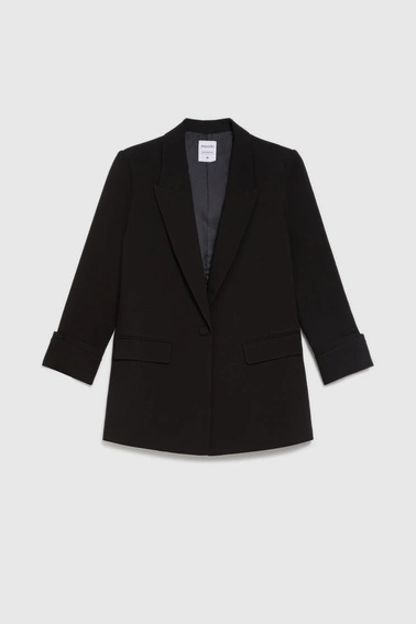 Gładka marynarka czarna