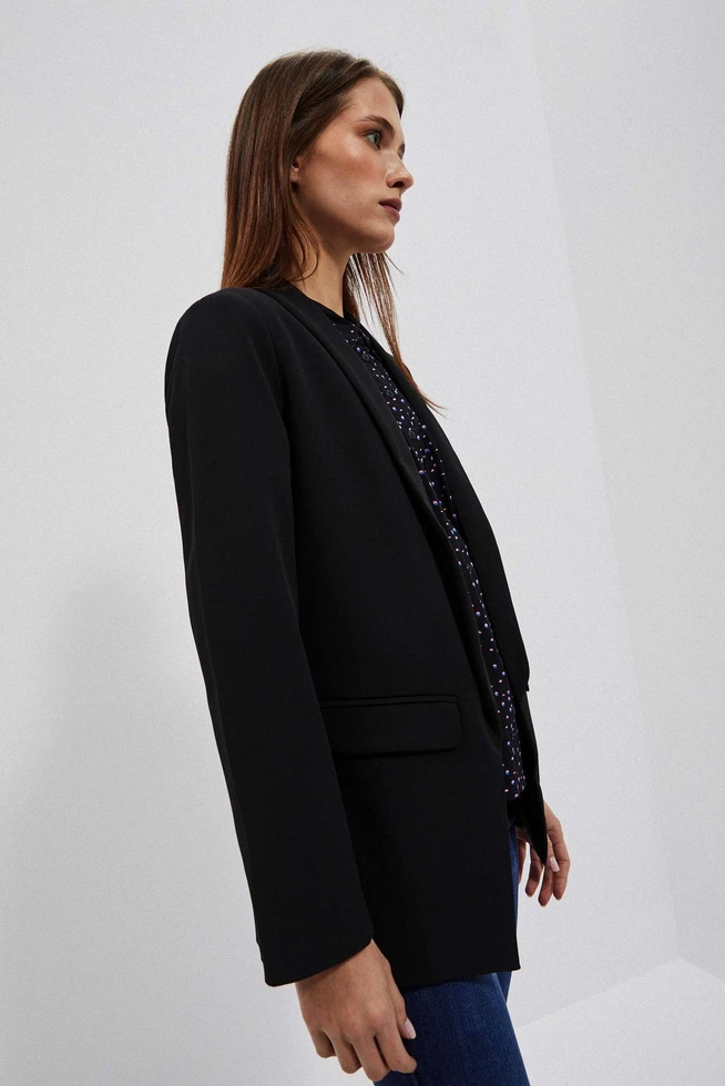 Gładka marynarka czarna