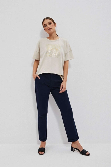 Bluza z nadrukiem piaskowa