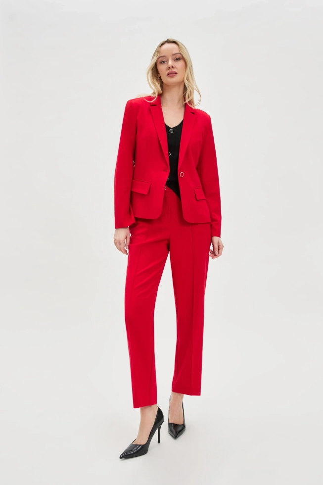 Krótka marynarka czerwona