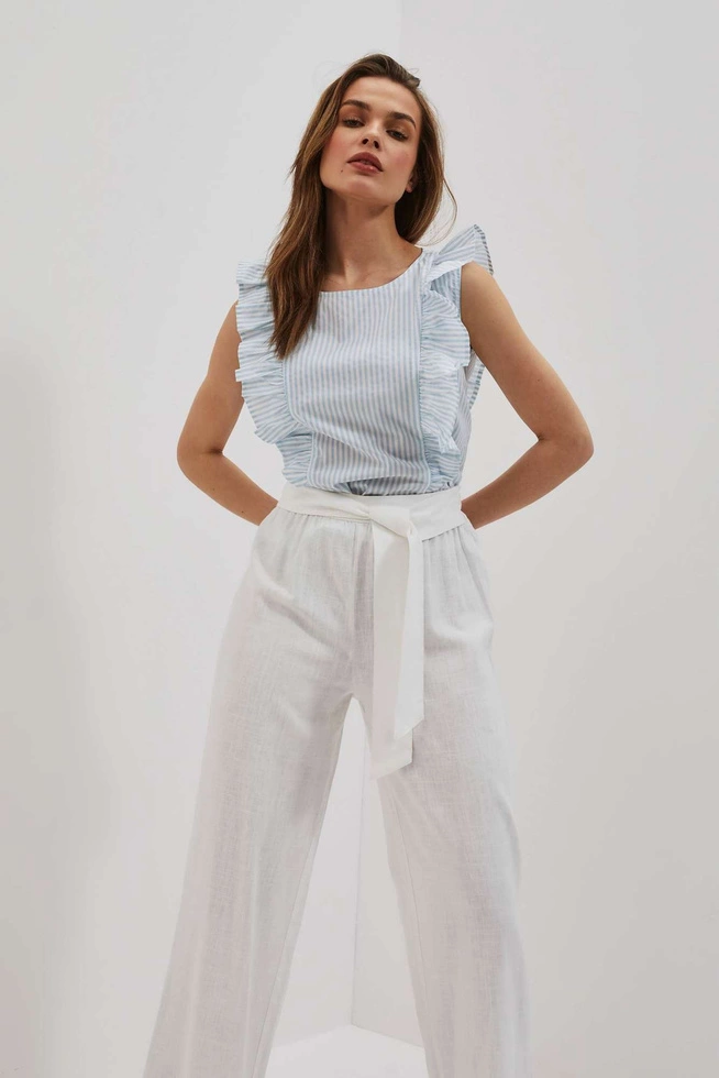 Koszula w paski z falbaną