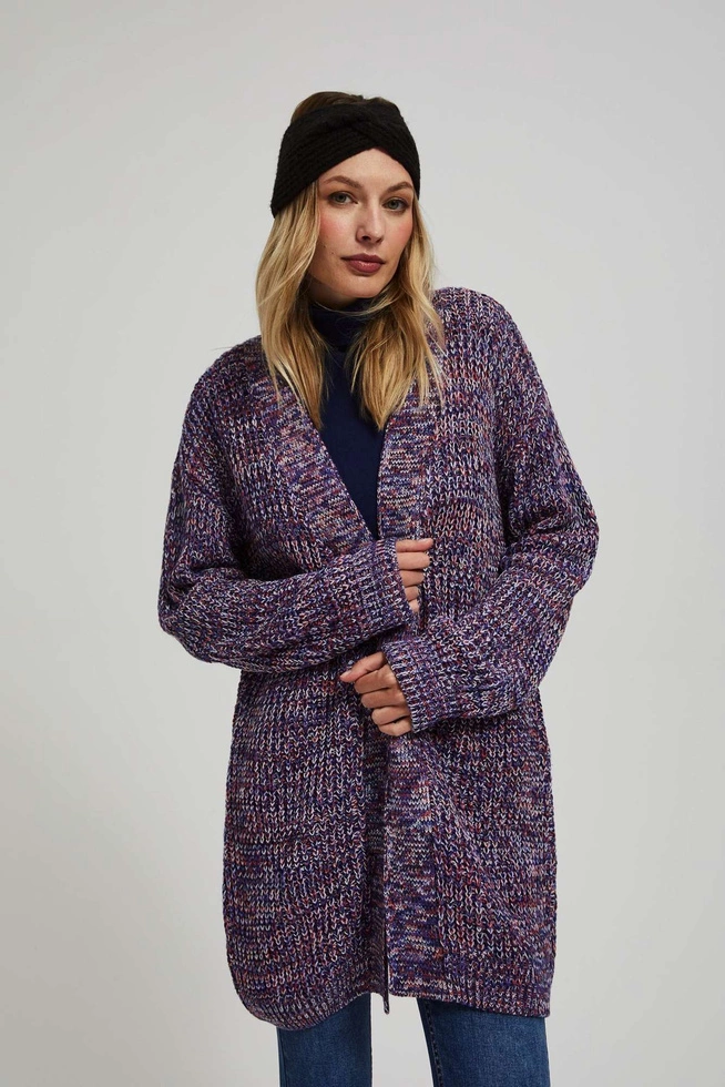 Długi kardigan wielokolorowy