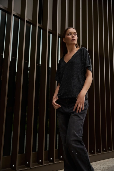 Bluzka do noszenia na dwa sposoby czarna