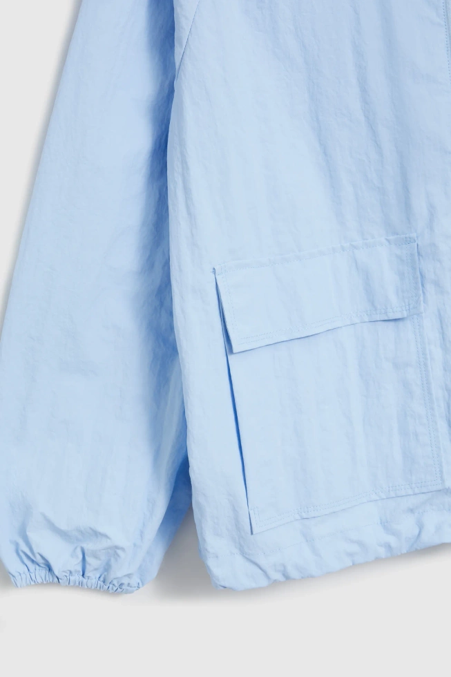 Kurtka z kapturem błękitna