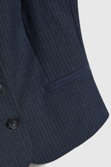 Kamizelka w paski granatowa