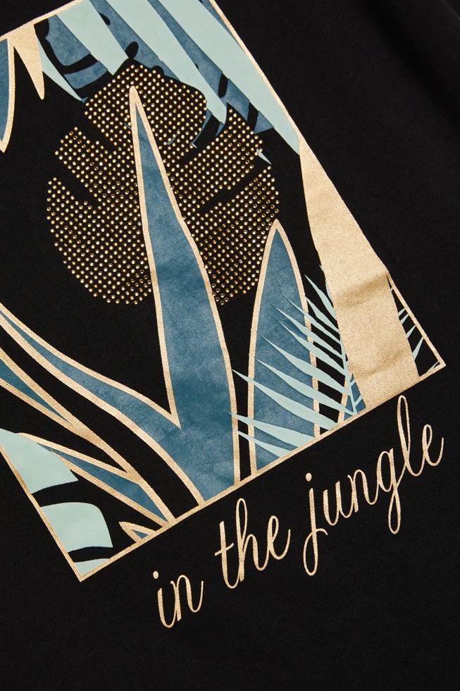 T-shirt z nadrukiem czarny