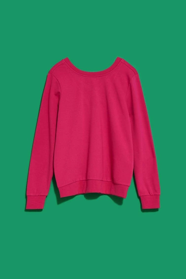 Bluza z dekoltem na plecach różowa