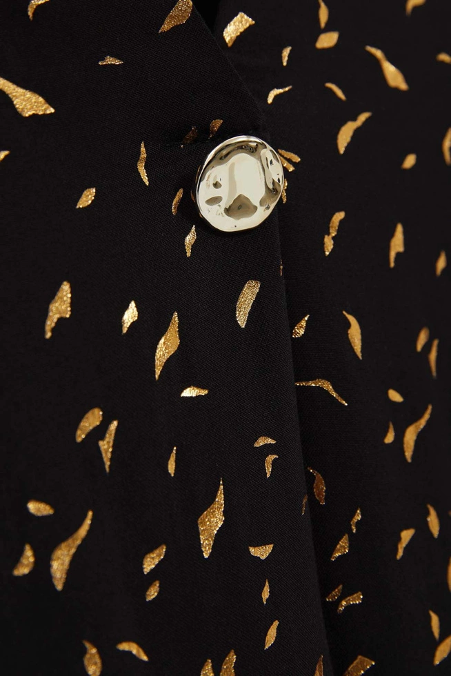 Koszula z printem i ozdobnym guzikiem