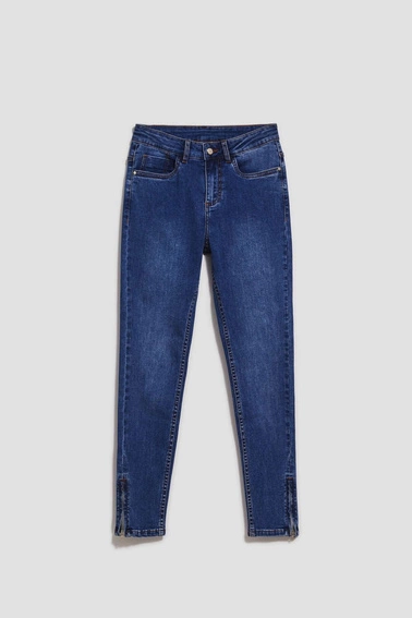 Jeansy rurki granatowe