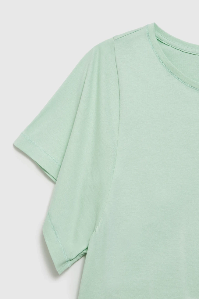 Bluzka z szerokimi rękawami miętowa