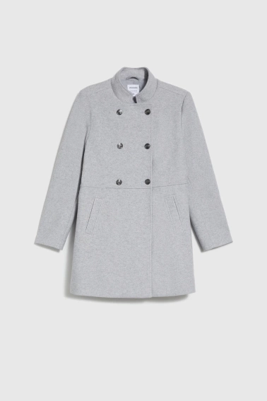 Krótki płaszcz szary