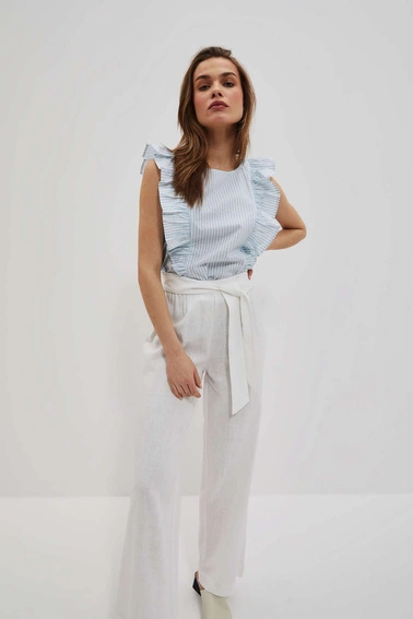 Koszula w paski z falbaną 