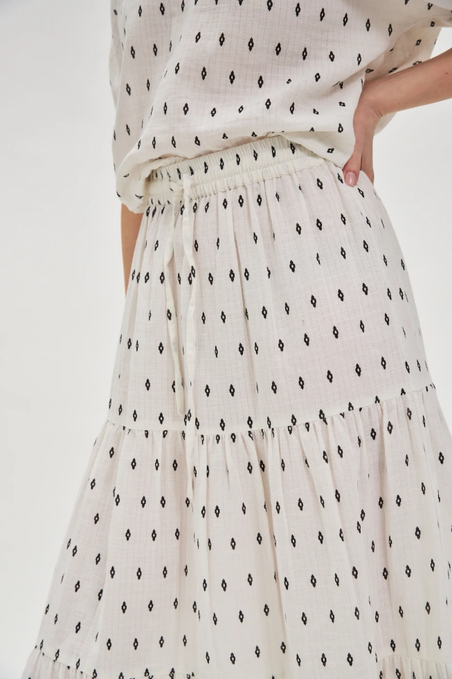 Bawełniana spódnica maxi biała