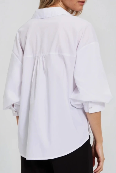 Koszula z bufiastymi rękawami biała