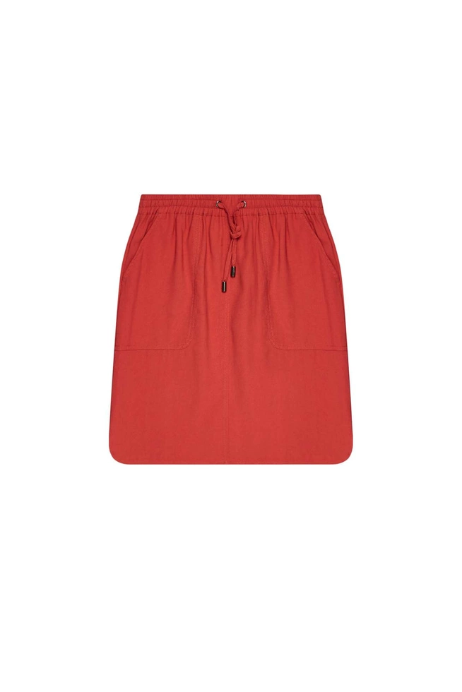 Spódnica z wiskozy z kieszeniami