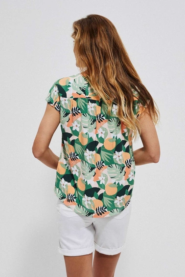 Koszula z roślinnym printem