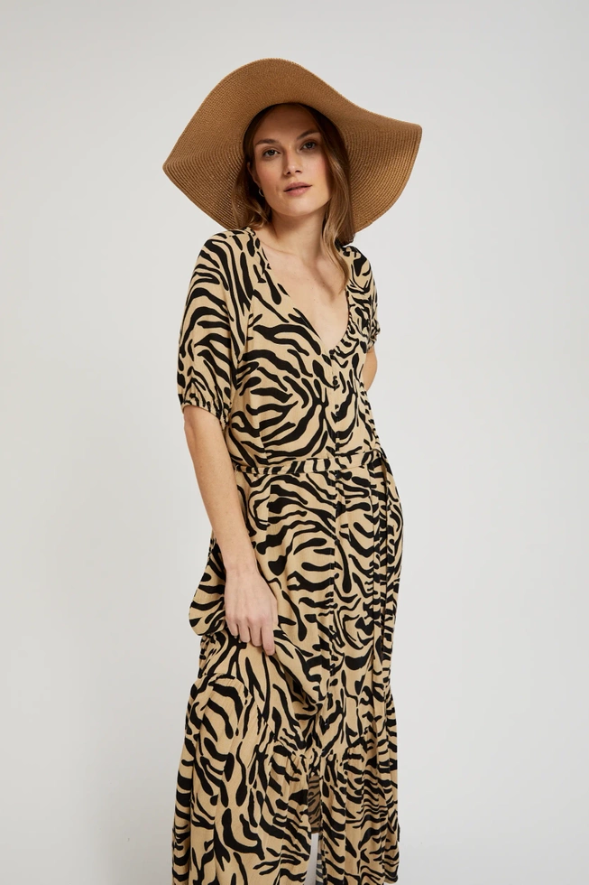 Kapelusz z szerokim rondem beżowy