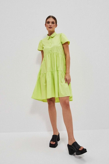 Koszulowa sukienka neonowa