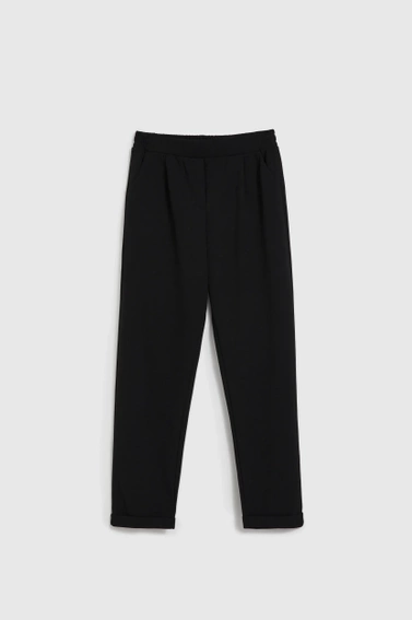 Spodnie z prostymi nogawkami czarne