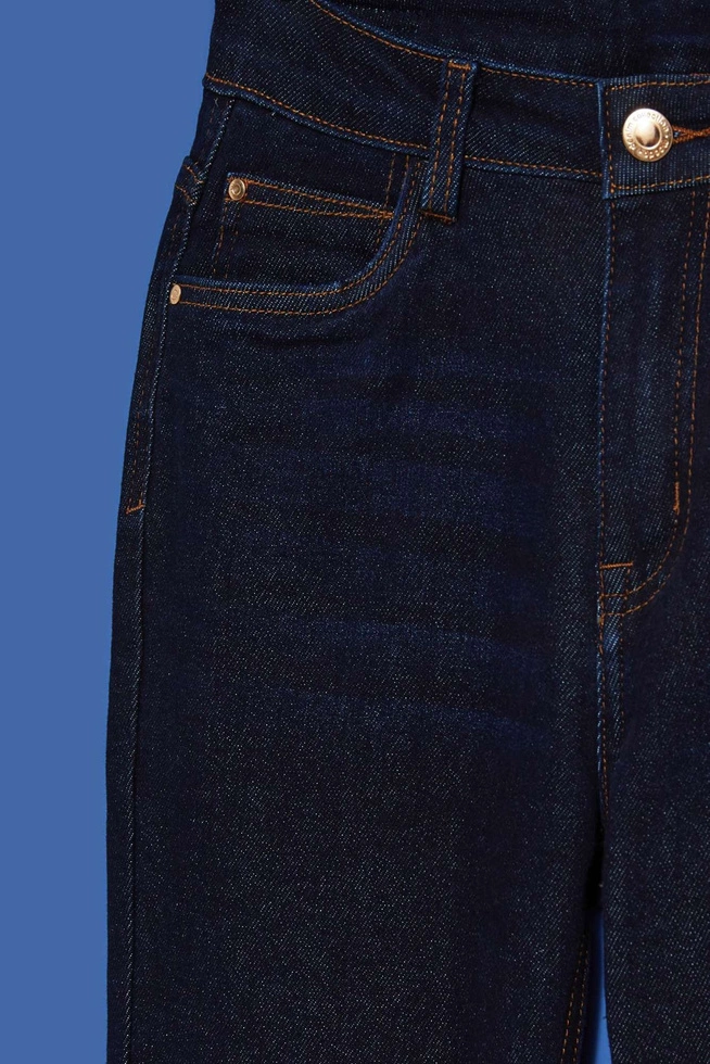 Jeansy z prostą nogawką szafirowe