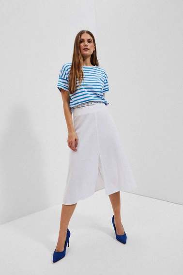 T-shirt w paski niebieski