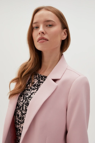 Marynarka z rękawami 3/4 różowa