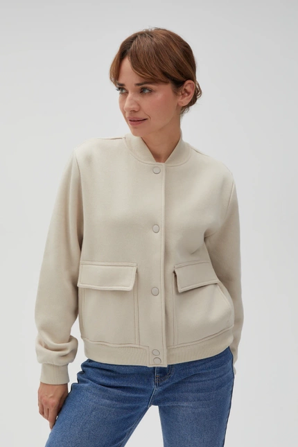 Bluza bomberka beżowa