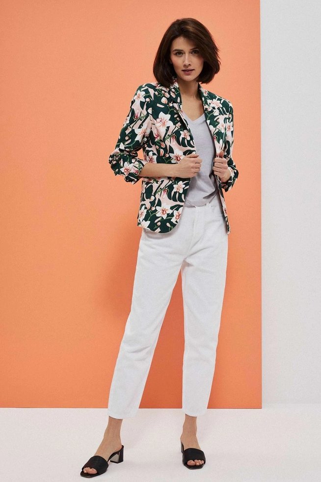 Marynarka z roślinnym printem
