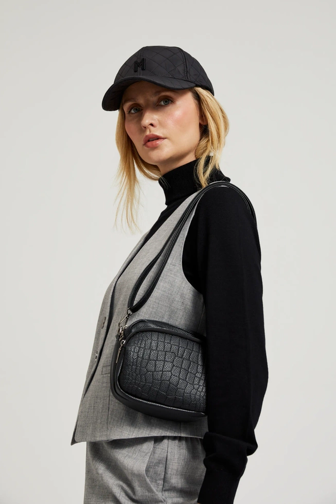 Mała torebka z ekoskóry czarna