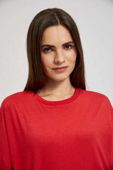 Bluzka oversize czerwona