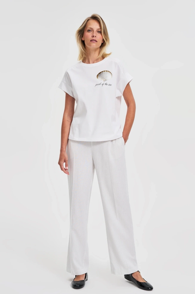 Bluzka z nadrukiem biała