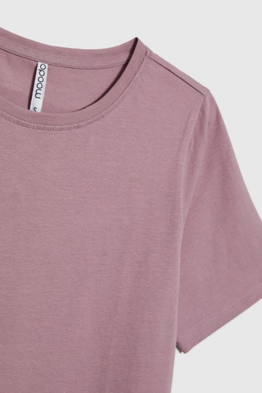 Gładka bluzka różowa