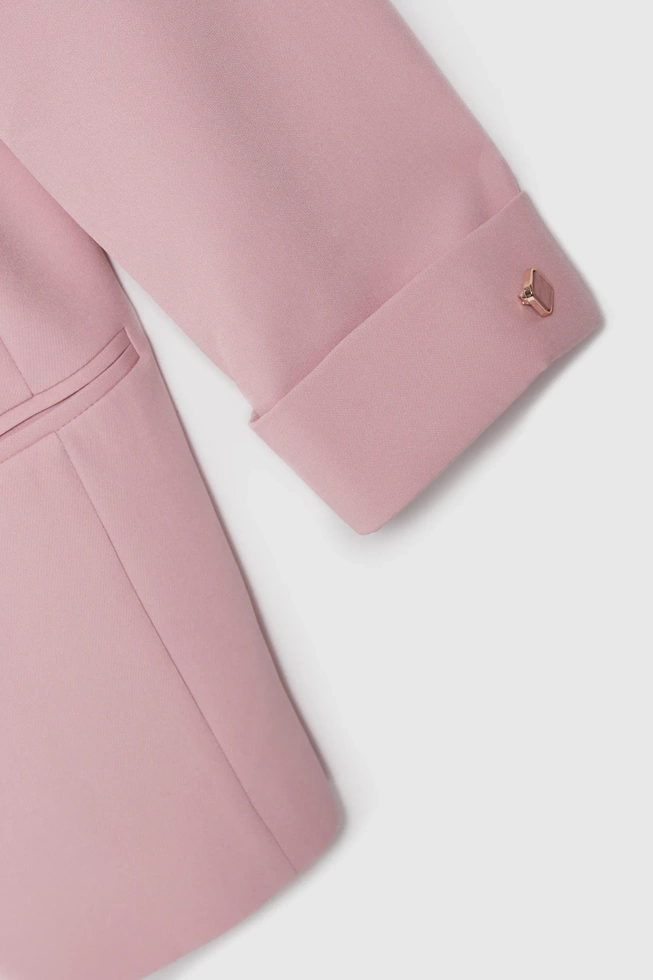 Marynarka z rękawami 3/4 różowa