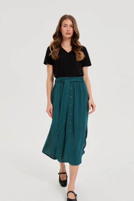 Wiskozowa spódnica zielona