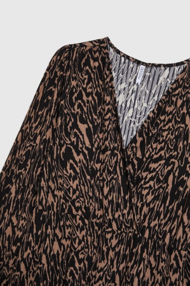 Sukienka midi brązowa