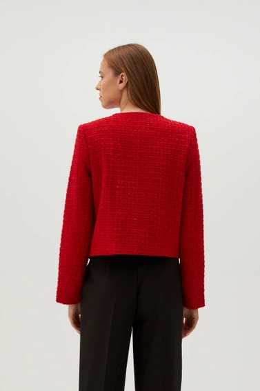 Marynarka z guzikami w kolorze złotym czerwona