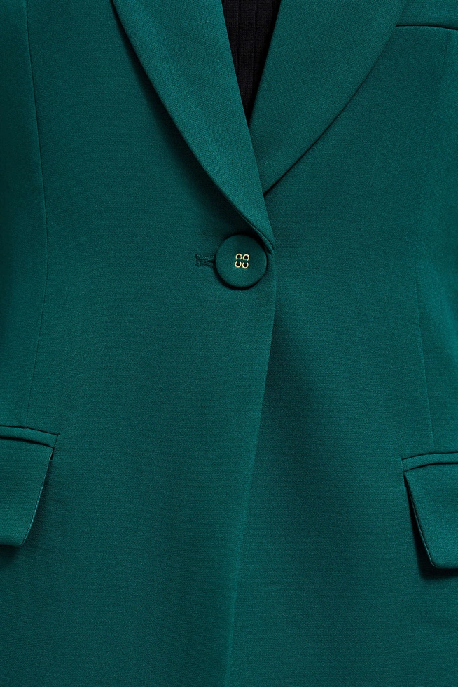 Jednorzędowa marynarka szmaragdowa