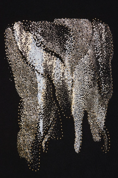 Bluzka z nadrukiem czarna