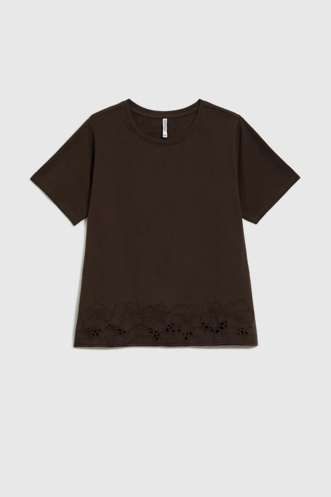 Bluzka z bawełny brązowa