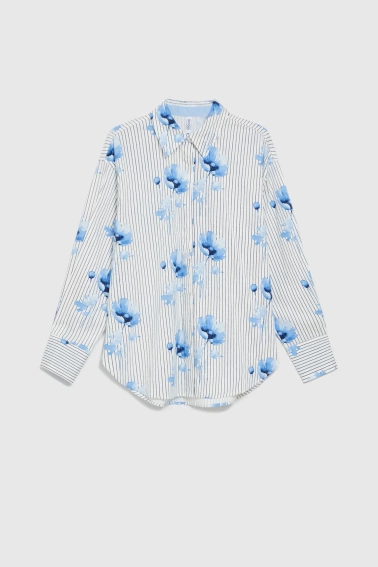 Koszula w kwiaty biała