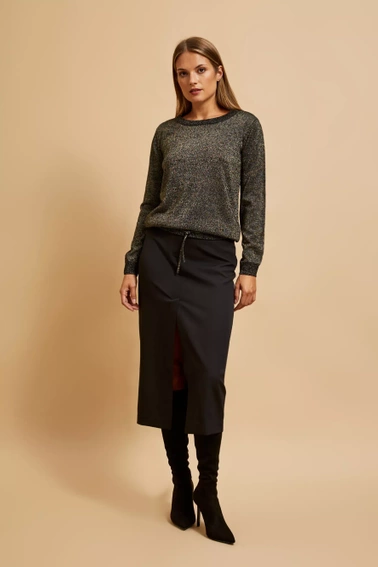 Sweter z metaliczną nitką czarny